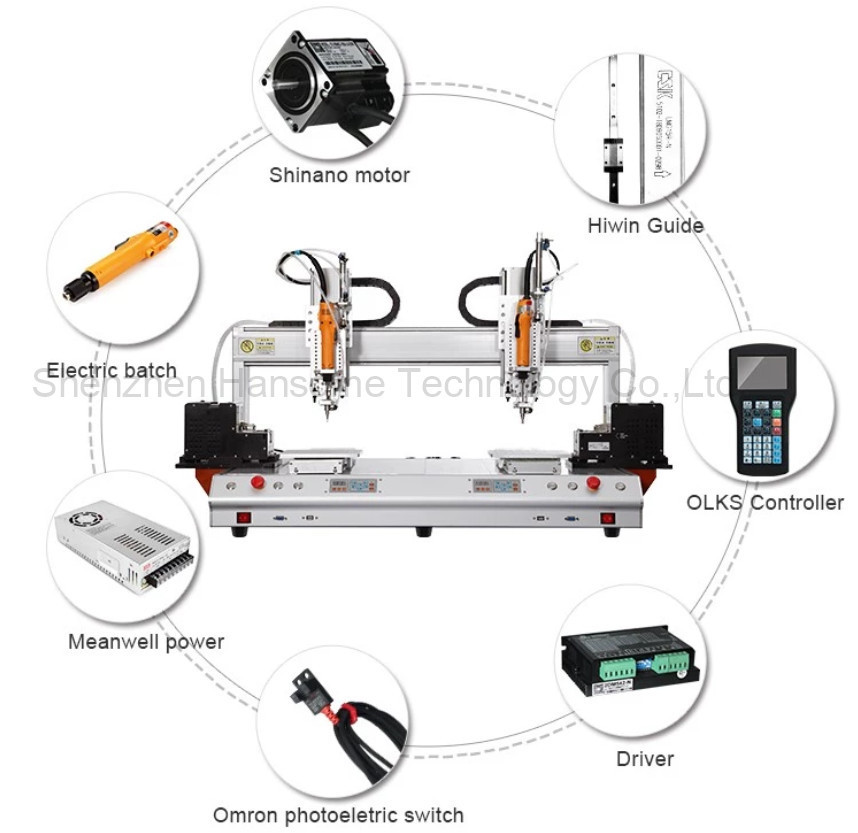 High Precision 6 Axis Auto Screw Locking Machine, Repeat Accuracy ±0.02mm