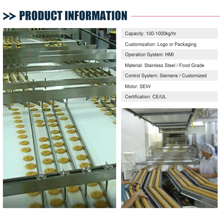 Food Grade Custom Biscuit Automatic Conveyor Sorting System For Food Industry