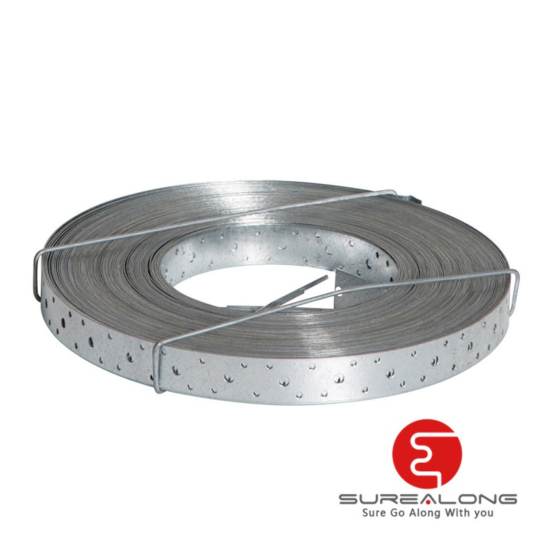 Silver Surealong Contractors Perforated Banding Joist strap Wavy Strapping