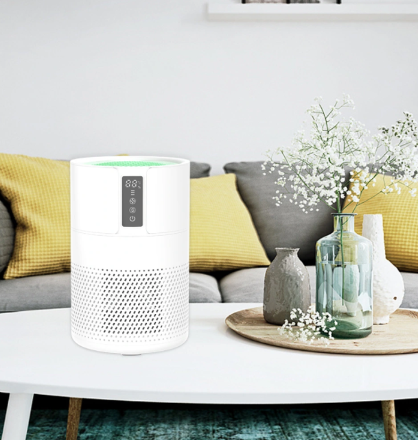 27dB Desktop Hepa Air Purifier 18cm 172ft2 Pet Odor Eliminator