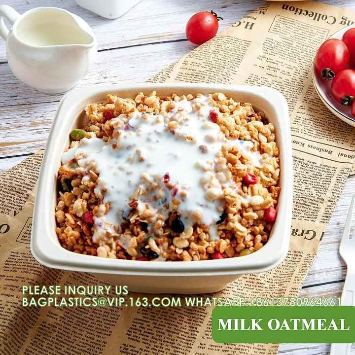 Eco-Friendly Customized Size Grease Oil Water Proof Microwavable Plate Disposable Compostable Sugarcane Bagasse