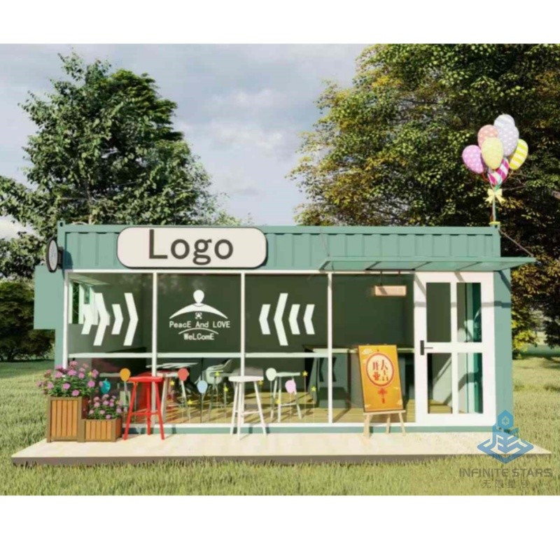 20ft 40ft Factory price prefab luxury custom modular home cube tiny house modified shipping container shop supermarket