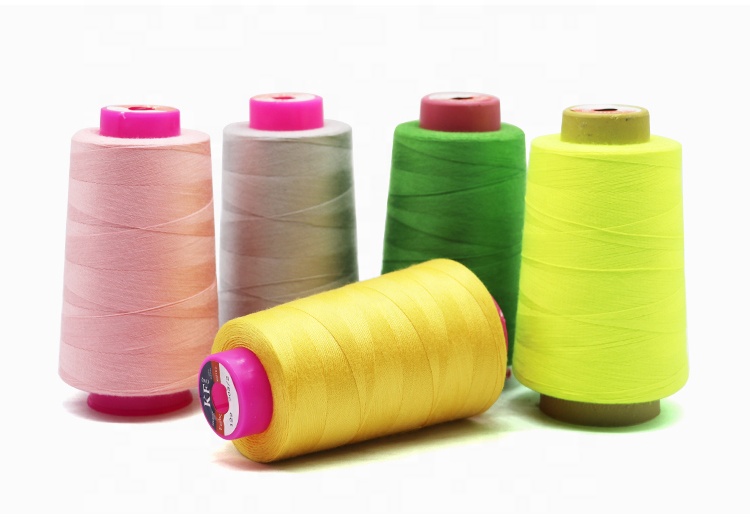 Dyed 100% Spun Polyester Sewing Thread 40/2 20/2 20/3 40/3 5000Y Knotless OEM/ODM