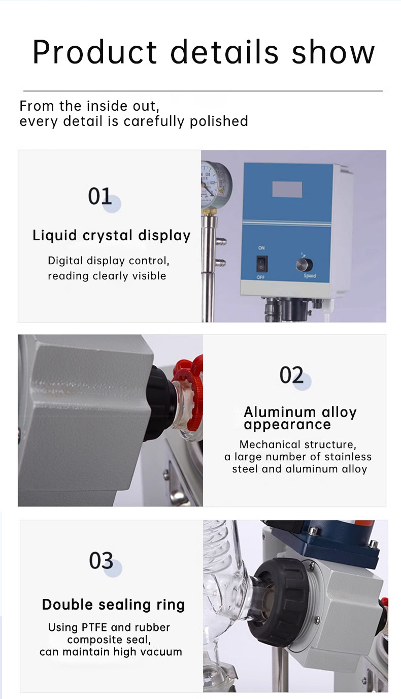 Turnkey Type Rotary Evaporators With Capacities Of 1 Liter 3 Liters 5 Liters And 5 Liters