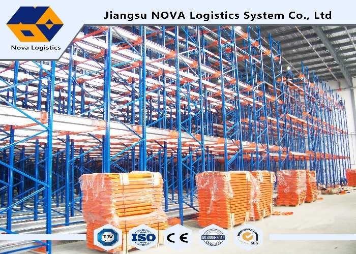 Selective Heavy Duty Shuttle Pallet Racking Remote Controlled For Cold Warehouse Storage