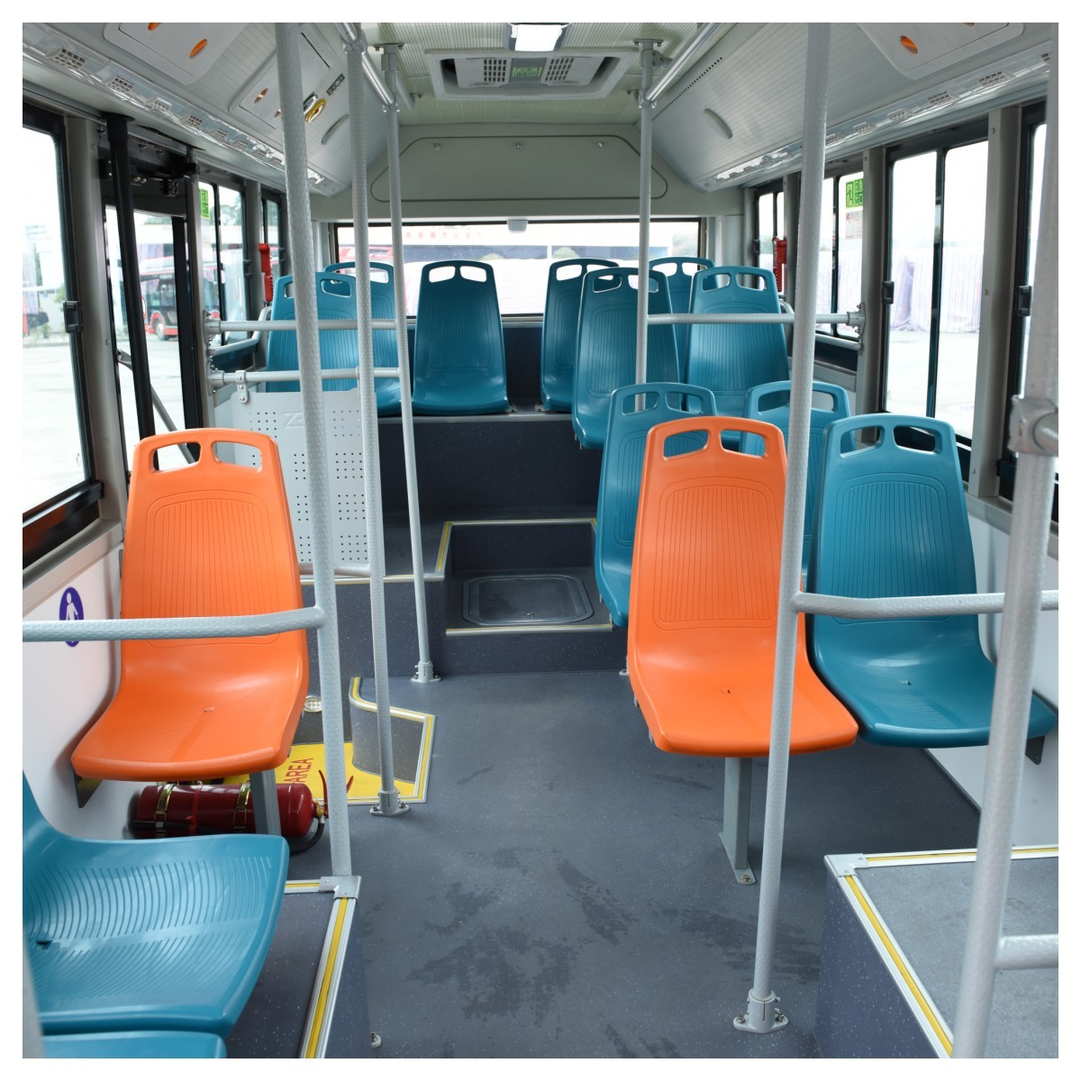 LHD 6.6m Pure Electric Bus E-Bus With Floor Cover Flash Charging