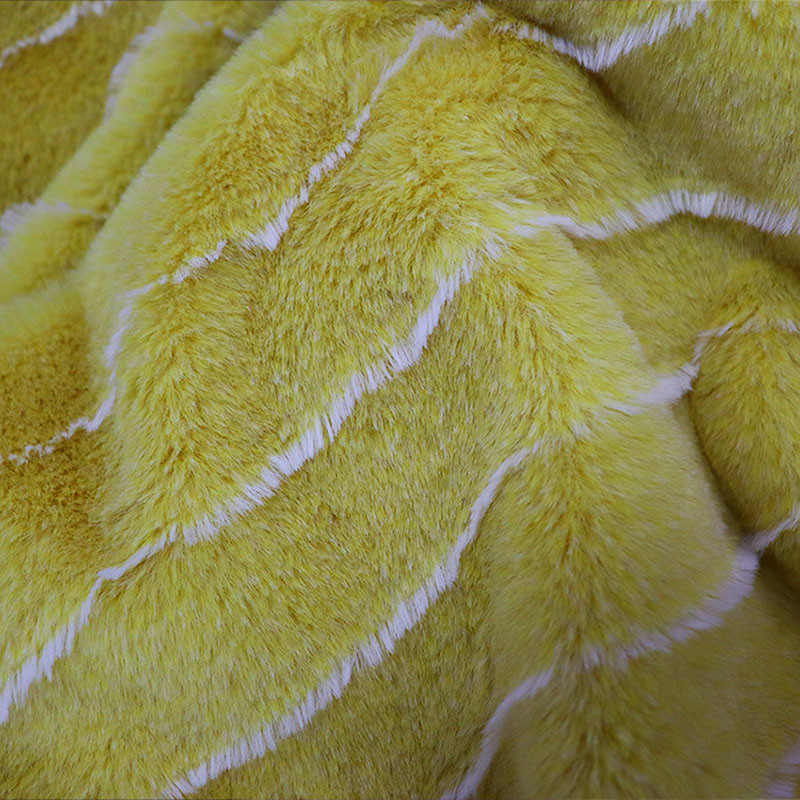 European American Style Faux Fur Throw Blanket Cationic Fleece Blanket