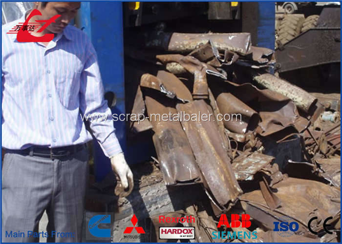 PLC Automatic Control Hydraulic Shear Baler For Waste Vehicles / Bikes