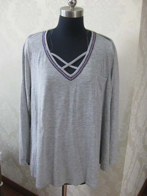 V Neck Womens Plus Size Dressy Tops Soft Touch 80% Polyester 20% Rayon
