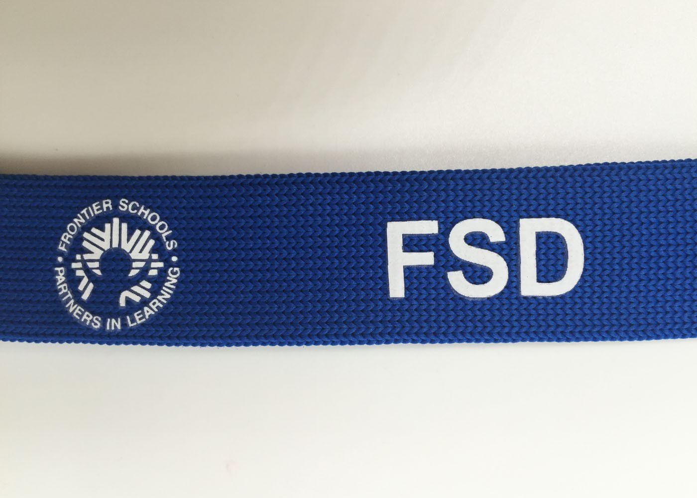 20MM Blue Tube Silk Screen Lanyards / Badge Holders Lanyards With Split Ring