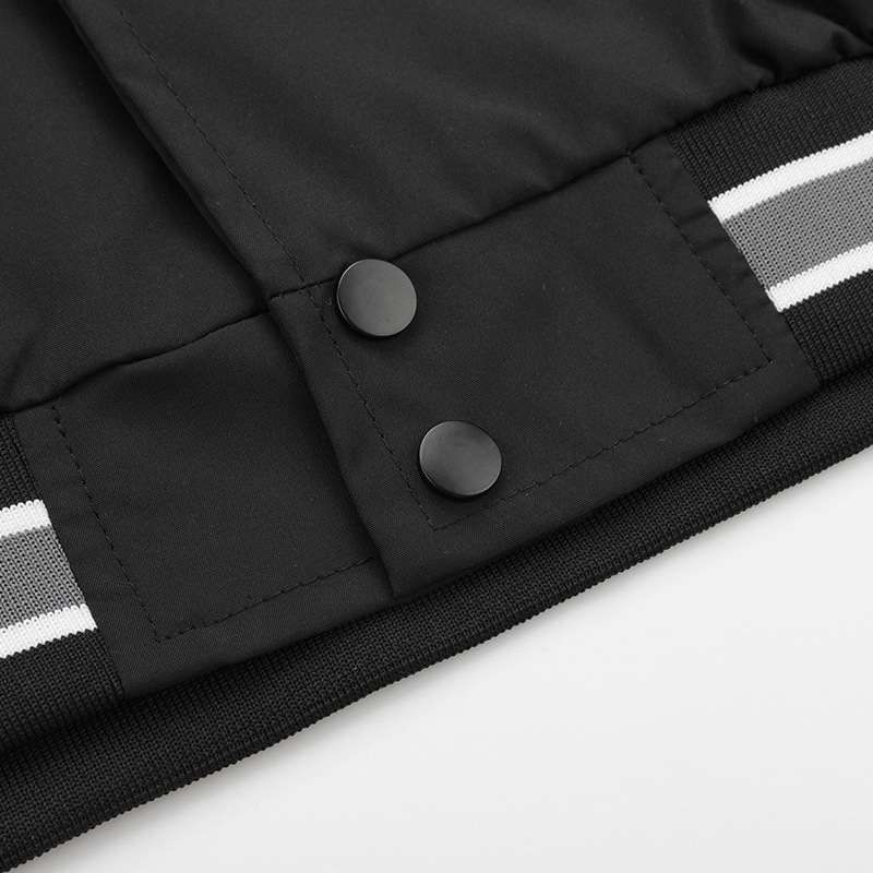 2023 new cross-border hooded detachable single breathable fabric men's baseball jacket