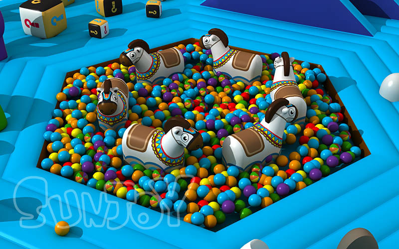 Happy Circus Playground 1000D Plato Inflatable Play Park