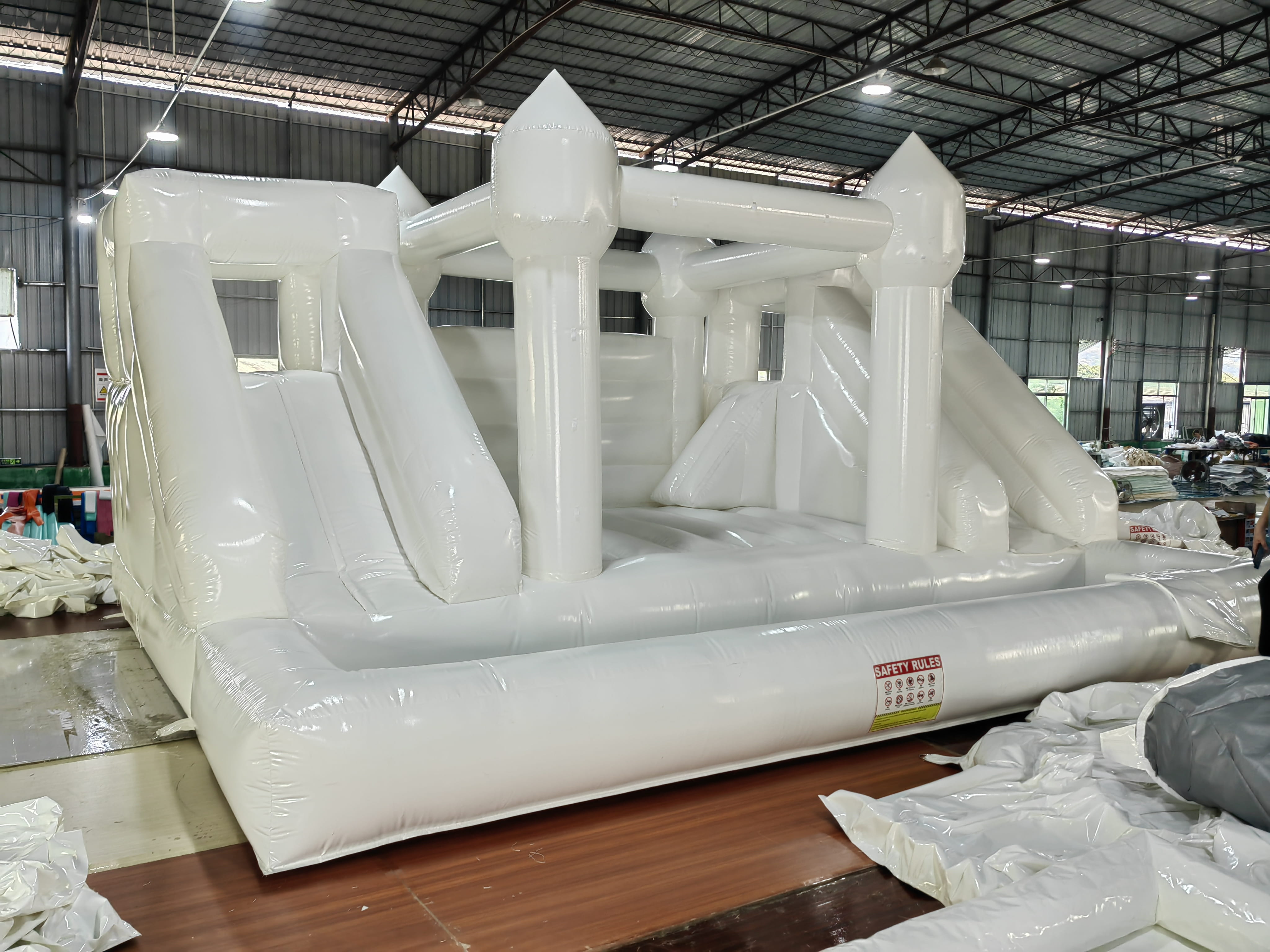 Toddler jump house jumping combo wedding decoration bouncer white inflatable slide bouncy castle