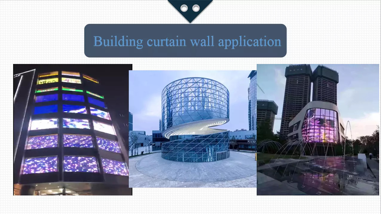 Transparent Glass Led Screen Wall Curtain Window Superior IC P3.9 P7.8mm