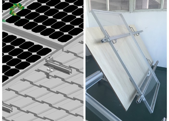 Pre Assembled Anodized Pitched Tile Roof Solar Mounting System
