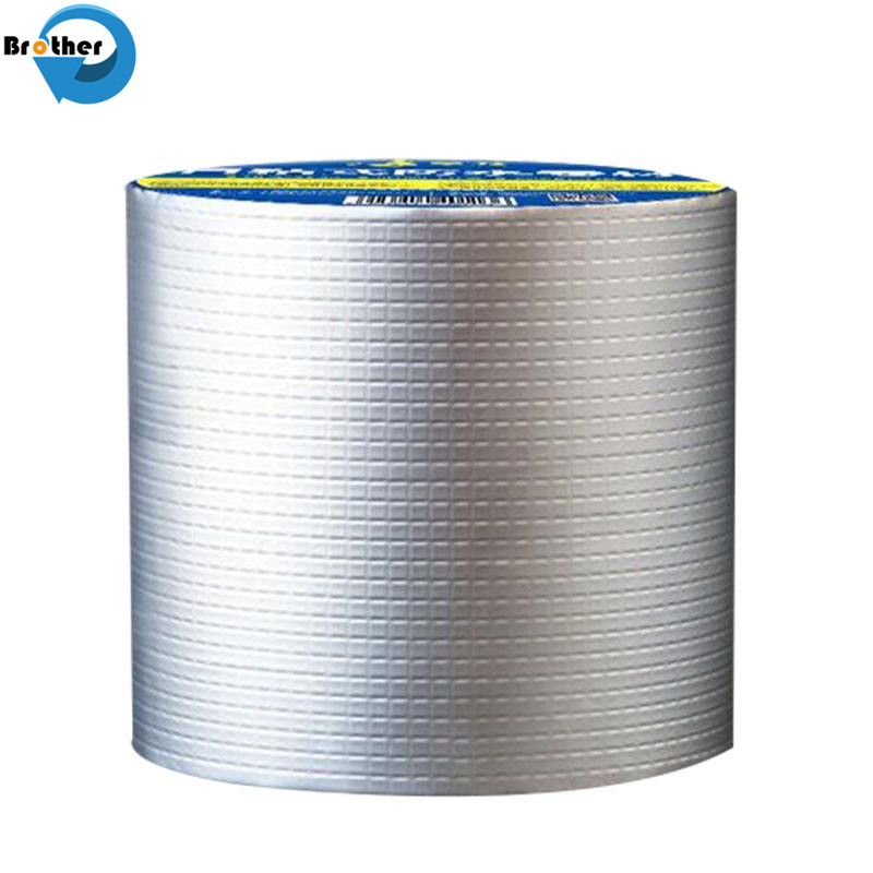 Outdoor Single -Sided Self Adhesive Roof Aluminum Foil Rubber Repair Waterproof Butyl Tape for Glass