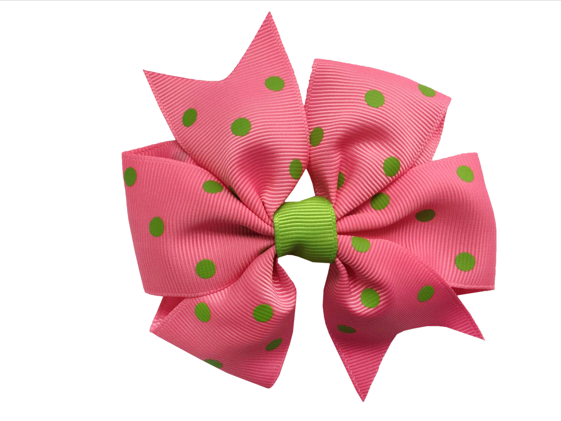 Dot Printing Kids Hair Accessories , Multi Color Grosgrain Ribbon Hair Bows