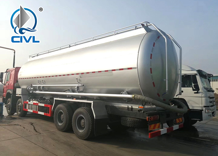 SINOTRUK 38000L Oil Tanker Truck 8*4 , HOWO Fuel Tanker Truck