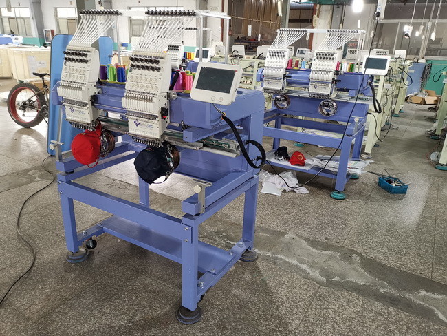8 Inch Touch Screen Two Head Computerized Embroidery Machine For Baby Clothing