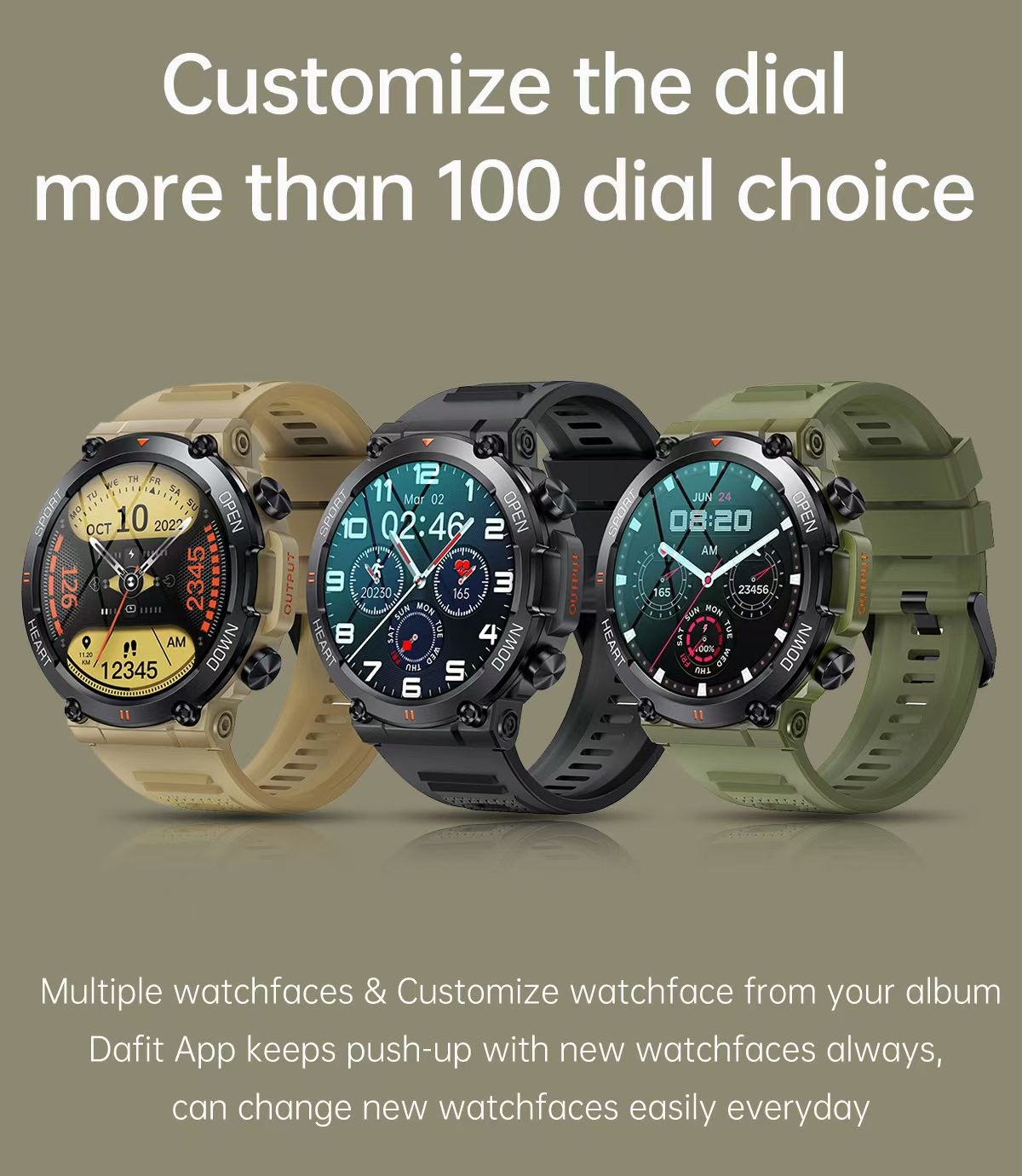 K56 Pro Outdoor Men Smart Watch 1.39 Inch IPS Round Screen BT Call Heart Rate Fitness