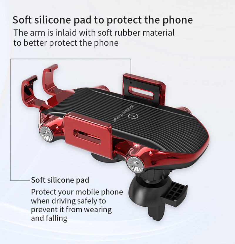 DOE 15W Fast Charging Qi Car Wireless Charger Holder