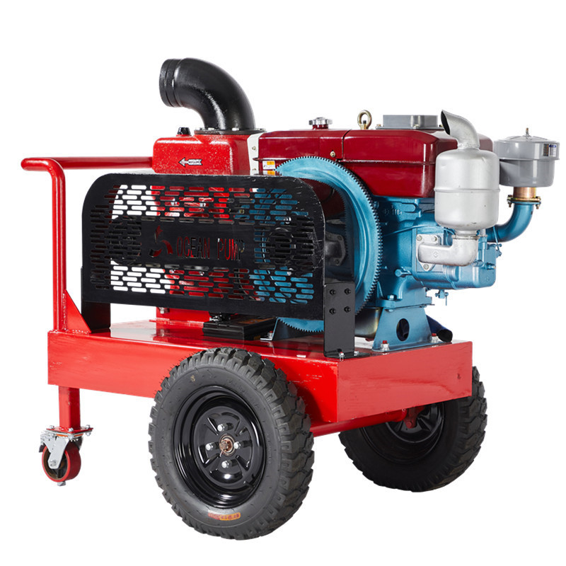 Portable Diesel Engine Water Pump Centrifugal Water Pump Municipal Flood Control Self Priming Pump