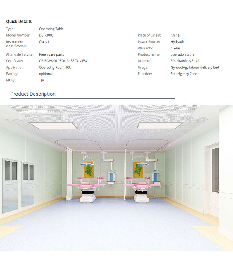 Orthopaedics Obstetric Operation Table Luxury Electric Gynecological Operating Table