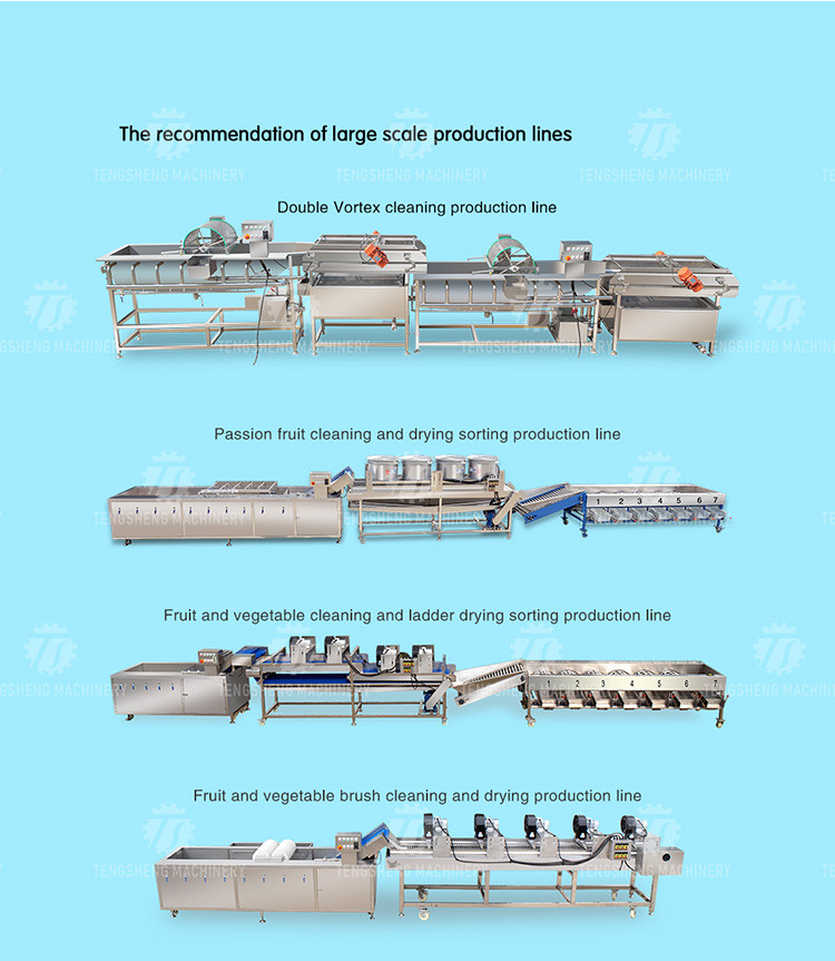 Automatic Vegetable And Fruit Production Line Selection Cutting And Washing Machine