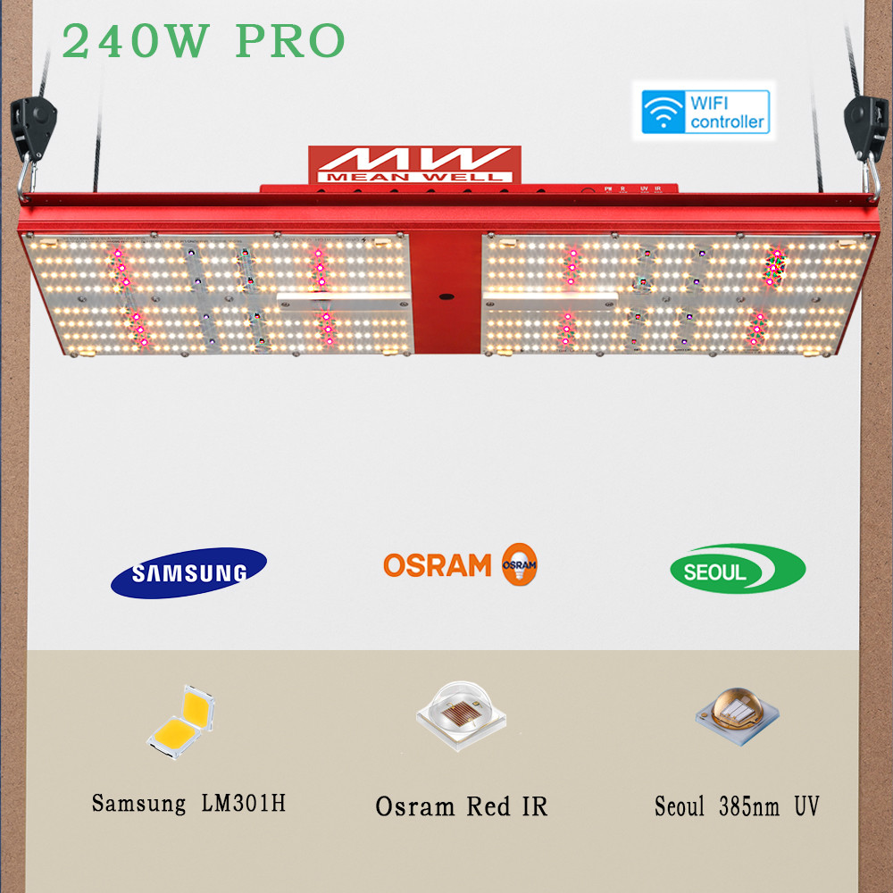 BAVA 2.6 umol Led four adjustable specturm switch ir 385nm 240w Greenhouse Grow Lamps