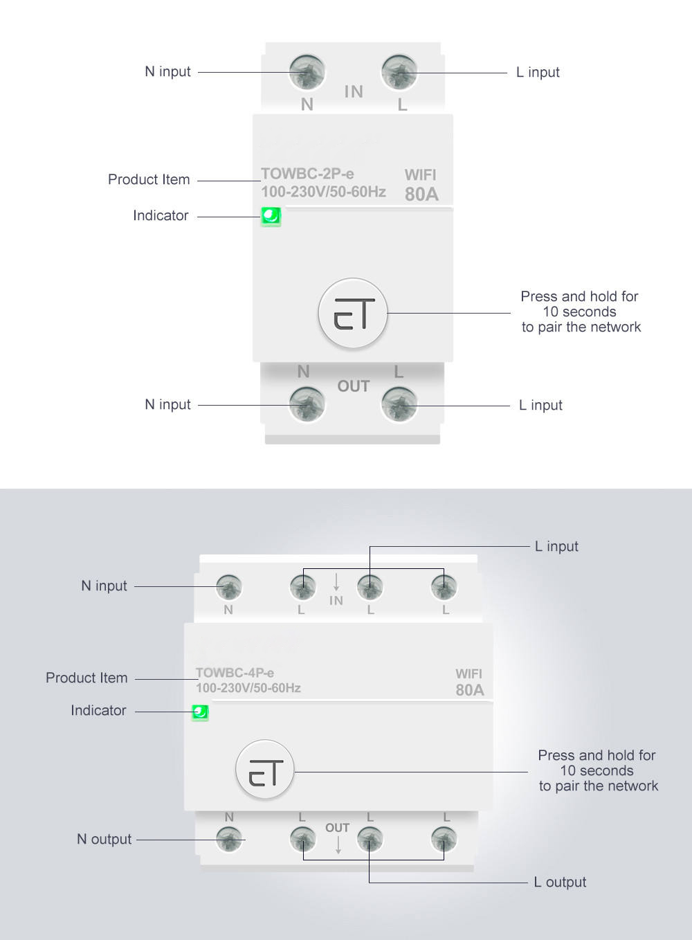 Din Rail WIFI Circuit Breaker Switch Remote Voice Control by Ewelink APP for Home mcb timer 110V 220V 380V