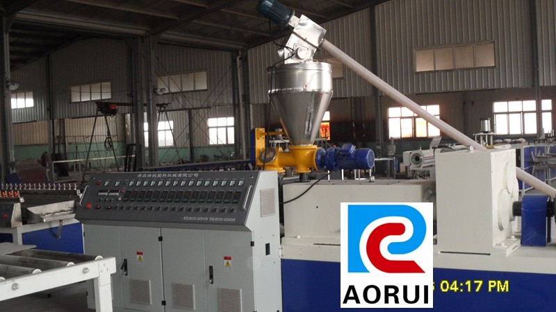 Two Screw efficient Plastic Profile Extrusion Line / Extrusion Machine For Turnking