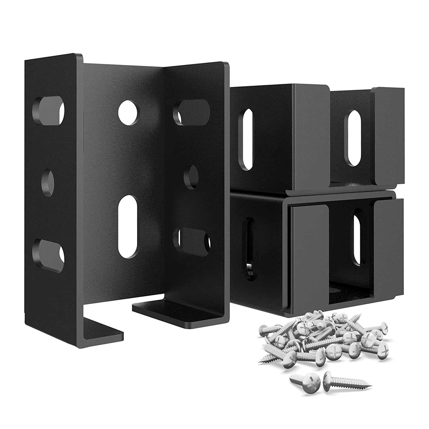 Stainless Steel Deck Railing Brackets Connectors for 2"x4" (Actual 1.5"x3.5") Railing Wood Post