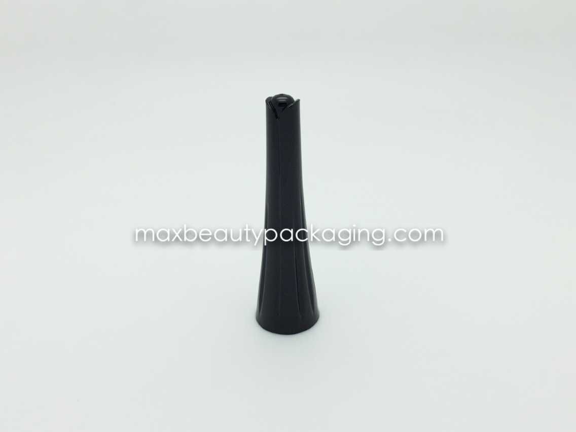 N1001B concial nail polish cap nail polish packaging plastic cap shiny black injection cap uv coating available