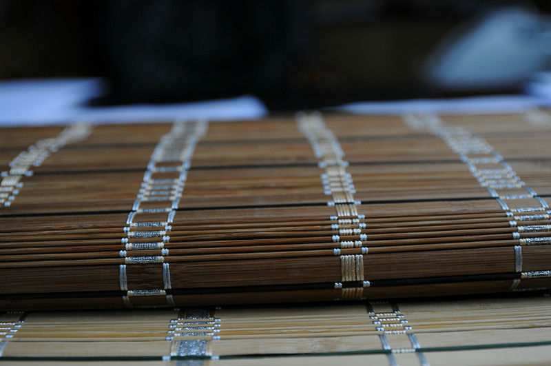 Cabonized Natural Bamboo Blinds Customized Length Corrosion Resistant