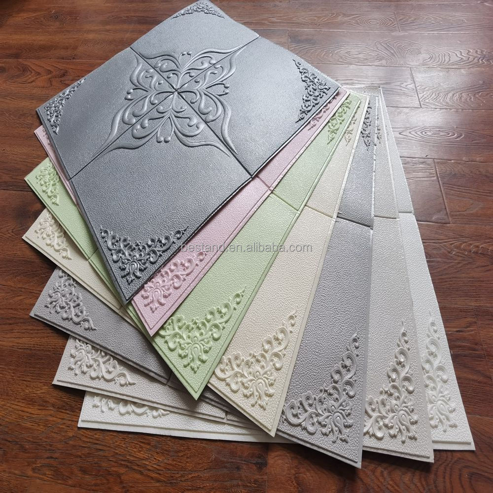 Interior Wall Protection 3D Brick 3D Stone PE Foam Wallpaper with Smoke-Proof Function and Waterproofing