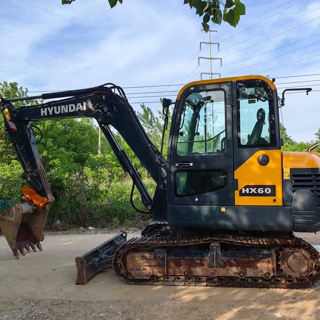 0.21m3 Bucket Capacity Crawl Excavator Used Mini Hyundai HX60
