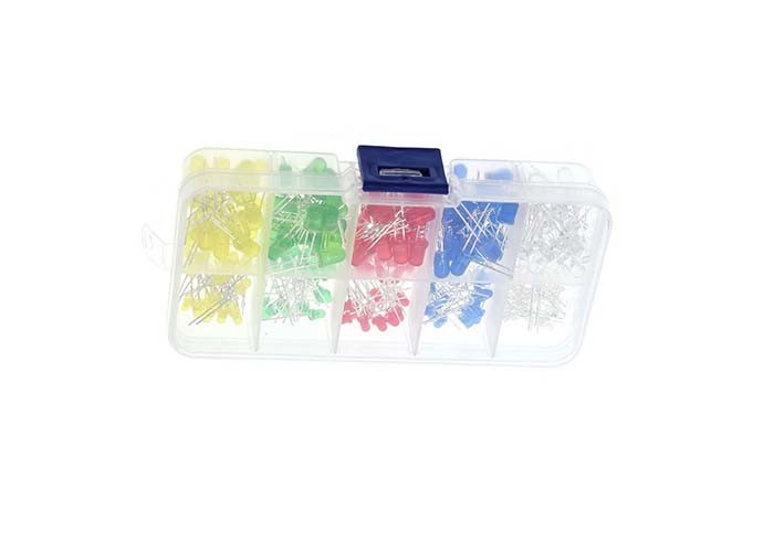 PVC 3MM 5MM Short Feet LED Diode Kit Light Emitting Mixed Color With Box