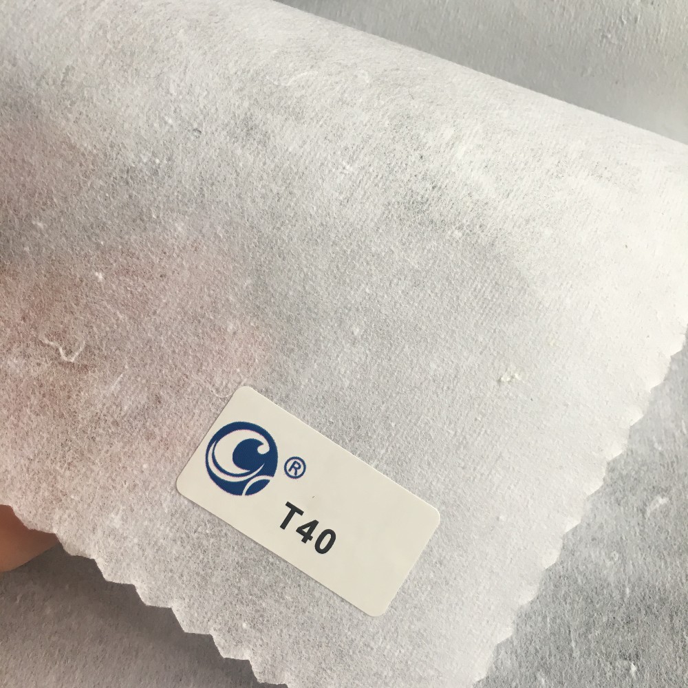 Gaoxin 25G Hard Chemical Bond Nonwoven Embroidery Backing Interlining for White Color