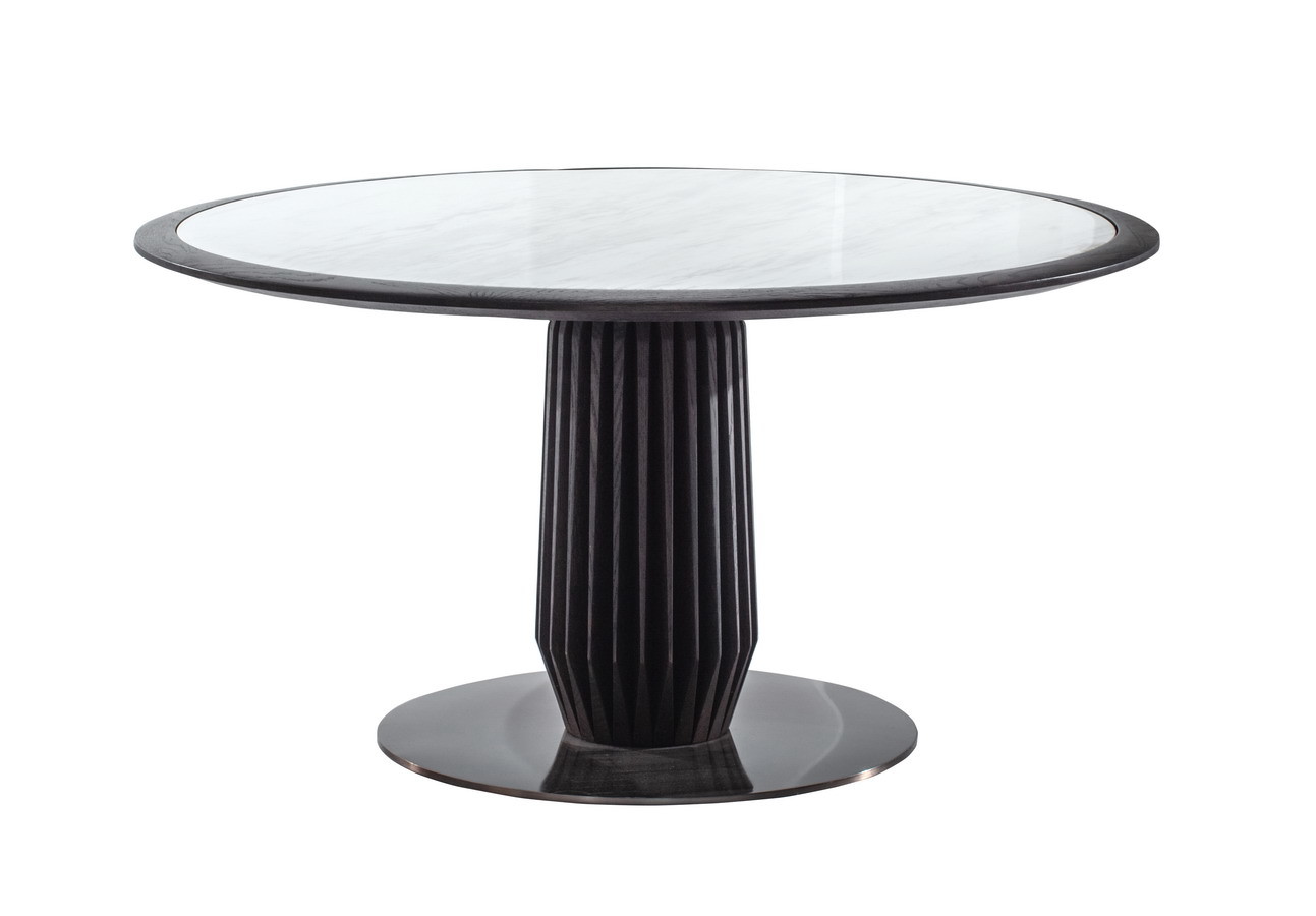 Rectangle dining table by Italy designer for Villa house Living room furniture with Leather chairs and Buffet cabinet