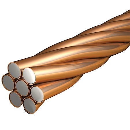 Bare Copper Clad Aluminum Stranded Wire For Electrical Conductor