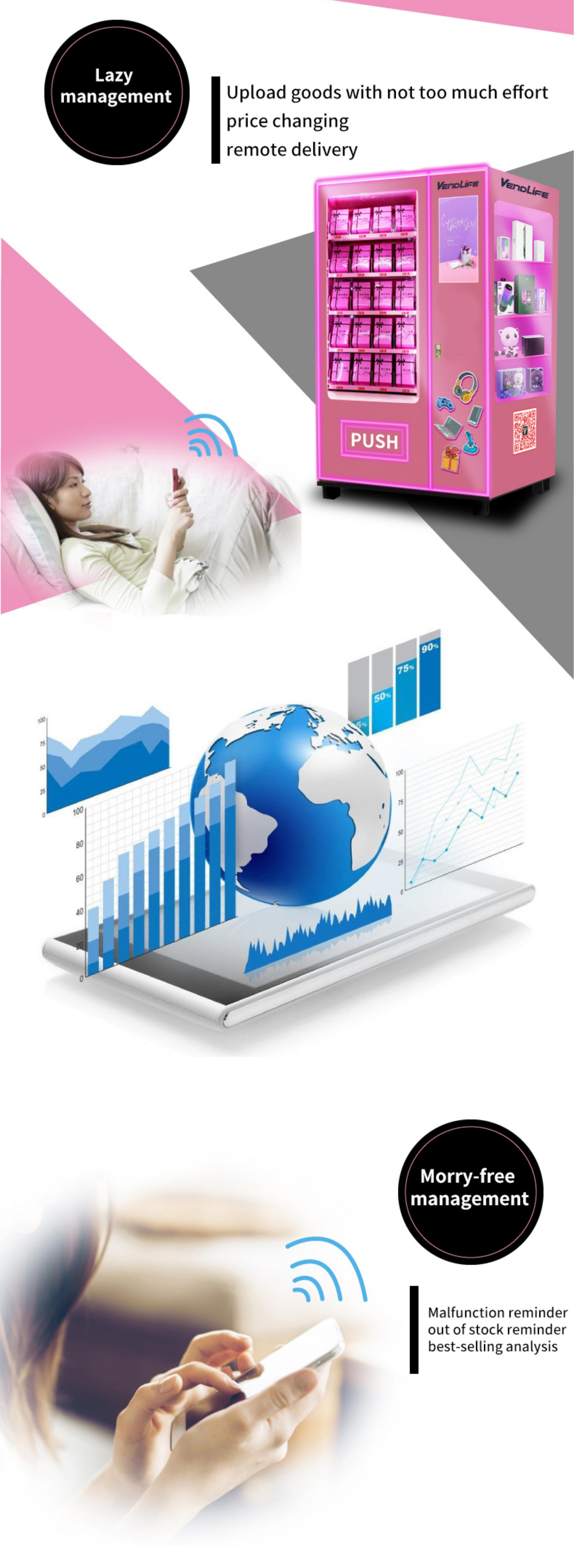 Popular Beauty Retail Items Cosmetics Combo Vending Machine Self Service Small Lash Automatic Hair Eyelash Vending Machi