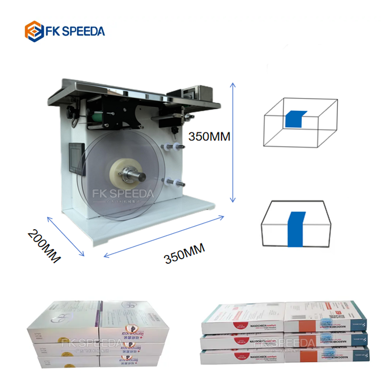 FK Semi Automatic Manual Right Angle Corner Sticker Labeling Machine for Design Needs