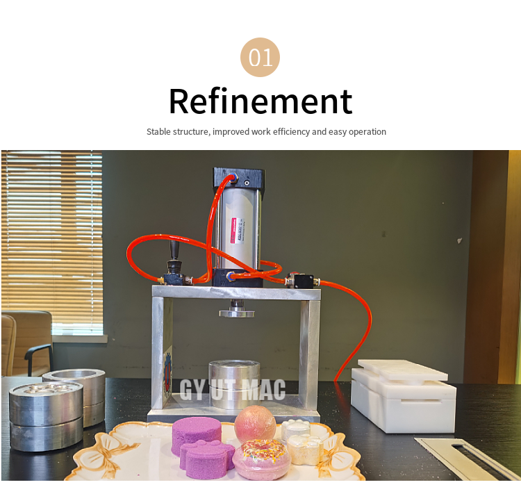 Auto Bath Bomb Press Machine for Making 2 Color Fizzy Bath Bombs in USA Market