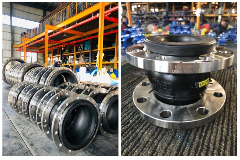 Stainless steel rubber expansion joints are corrosion resistant and heat resistant, suitable for corrosive environments such as chemical industry and