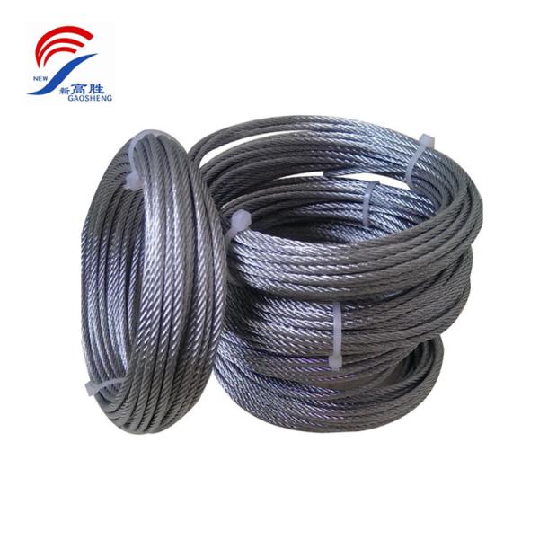 High Carbon Steel 7x7 Structure 1.5mm Diameter Galvanized Aircraft Wire Rope with 1570-1960MPa Tensile Strength