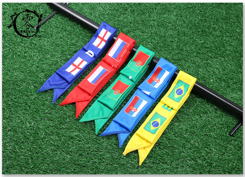 Colorful Design World Cup Russia Flag Logo Headband Wrist Band Hair Band with Custom Logo