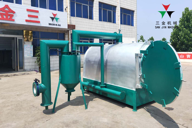 Horizontal 10m3 Sawdust Charcoal Carbonization Stove 7T/24h