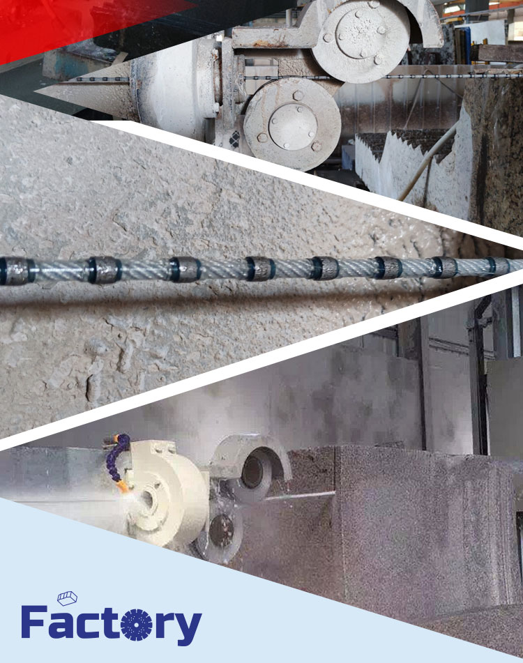 7.3 8.3mm Diamond Wire Saw for Granite Marble Block Squaring and Profiling Guaranteed