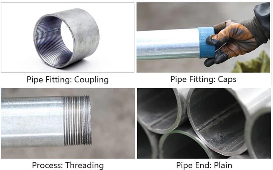 Customization Electro Galvanizing Outer Diameter 10-500mm Z10 Z20 Z30 Z40 Dx51d Dx52D Gi Tube for Manufacturing