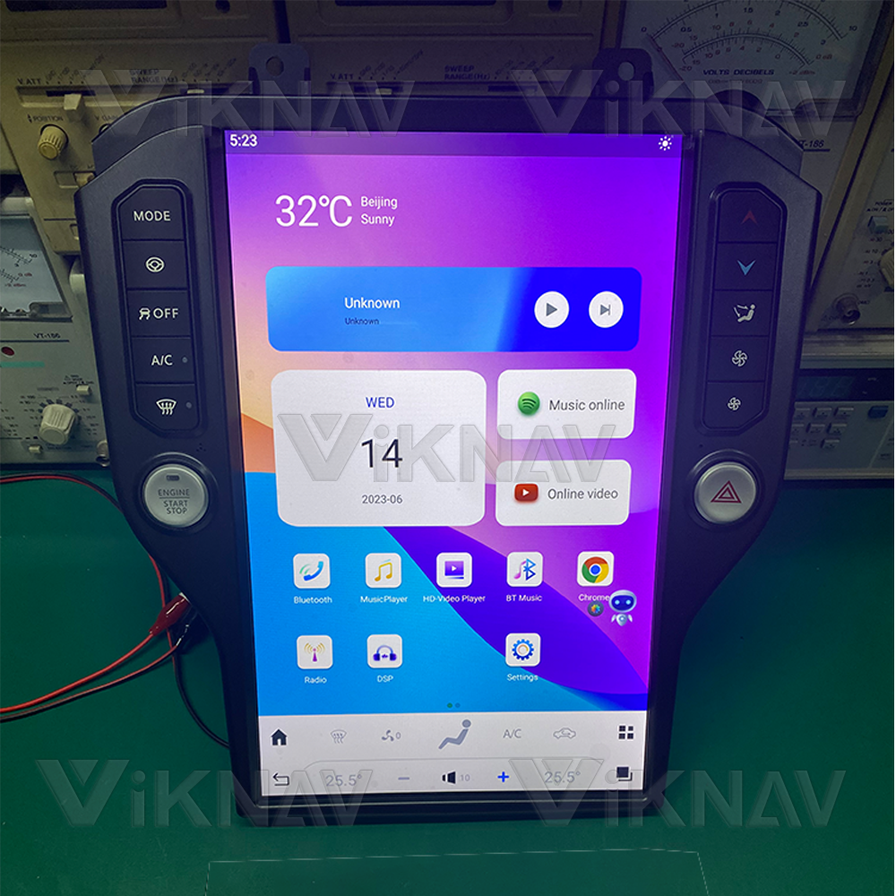 Viknav Car Radio For Ford Mustang (2015-2022) 14.4 inch Upgrade CarPlay Screen Android 13 Auto Head Unit GPS Navigation